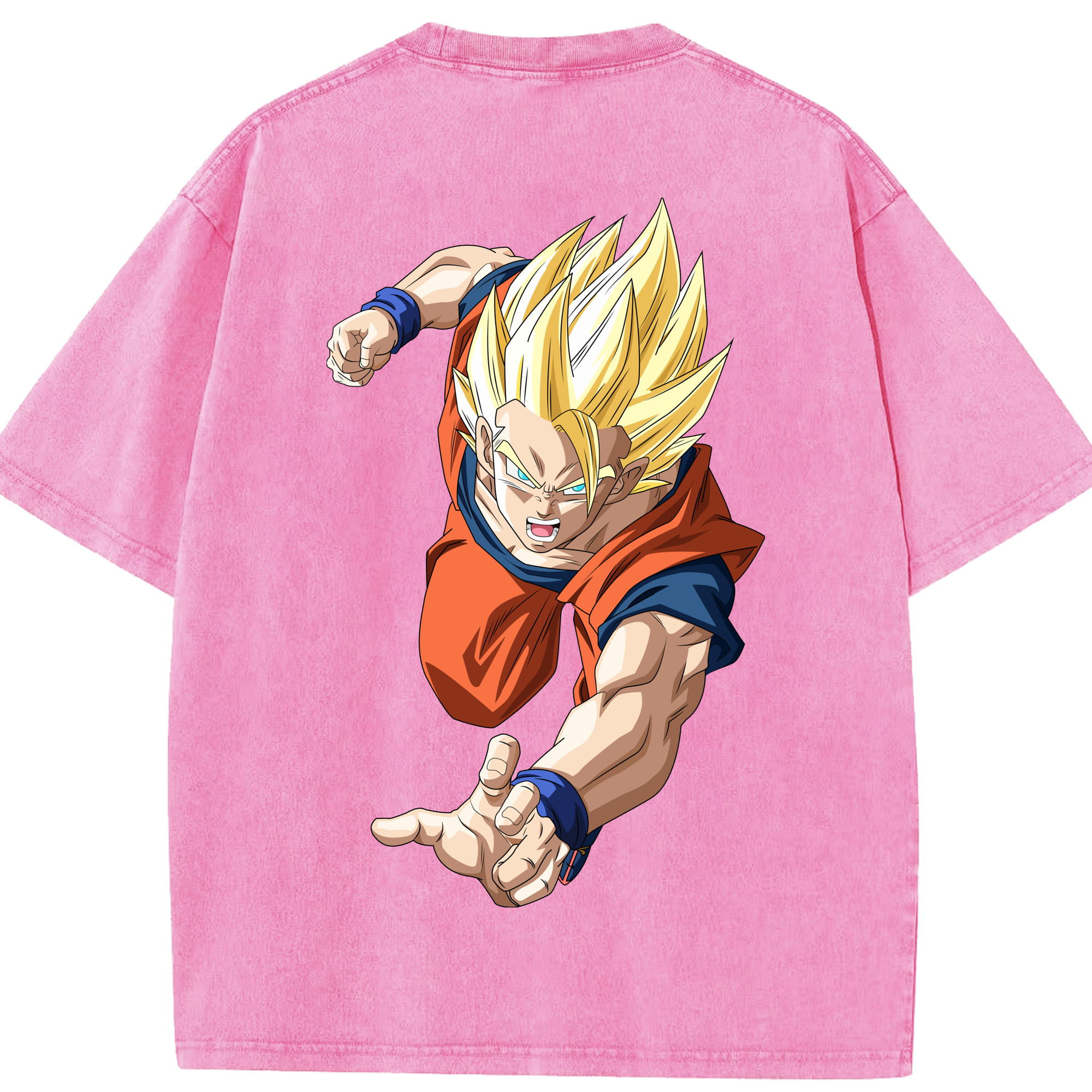 （画像用） ドラゴンボール 孫 悟飯（そんごはん）DRAGON BALL Son Gohan 綿100% ヴィンテージ風 半袖Tシャツ（背面プリント）